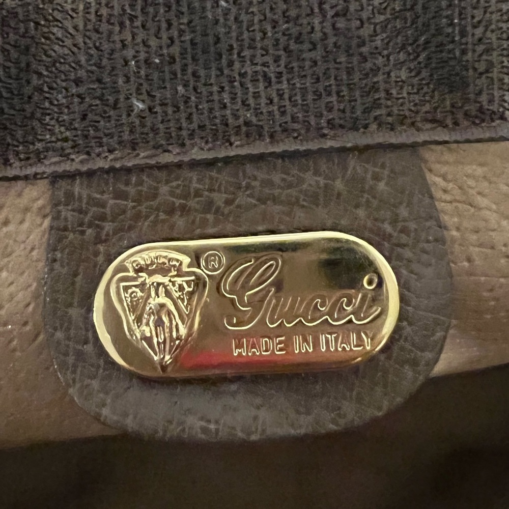 Leather Canvas Gucci Bag Clutch - Picture 3 of 3